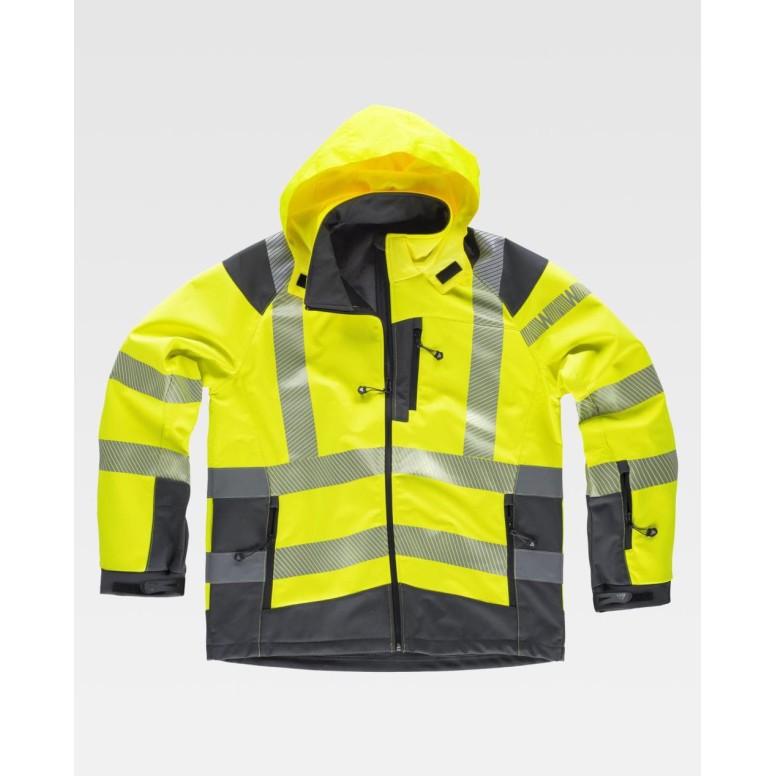 Veste de travail haute visibilité en workshell...