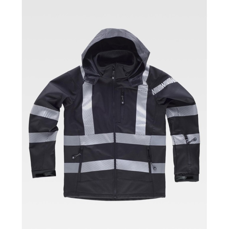 Veste de travail haute visibilité en workshell...