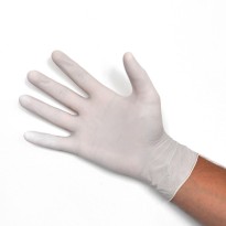 Gants jetables en latex sans poudre, de couleur blanche - 100 pièces