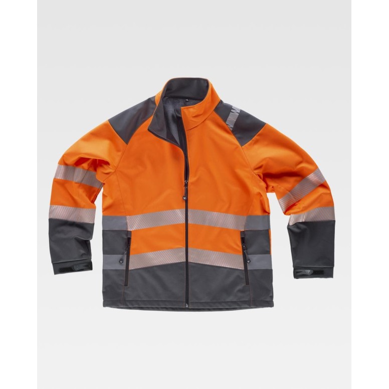 Veste de travail en softshell haute visibilité...