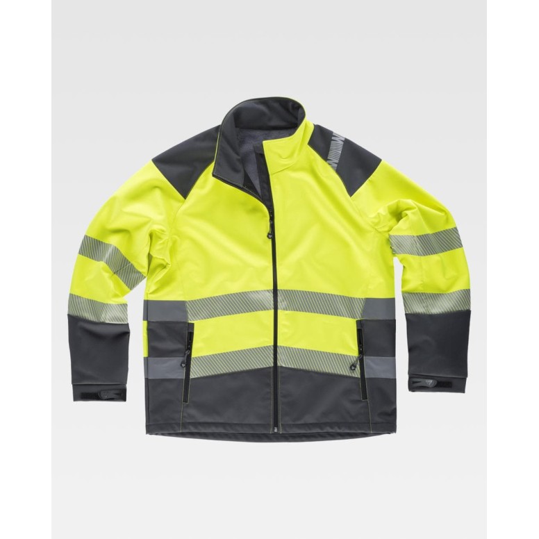 Veste de travail en softshell haute visibilité...