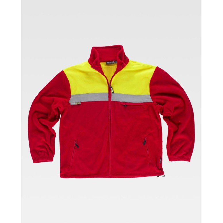 Sweat-shirt de travail en polaire bicolore...