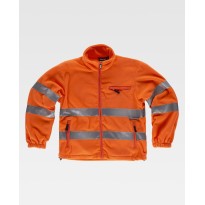 Sweat-shirt de travail en polaire avec fermeture à glissière et bandes réfléchissantes haute visibilité C4035 - Workteam