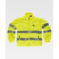 Sweat-shirt de travail en polaire avec fermeture à glissière et bandes réfléchissantes haute visibilité C4035 - Workteam