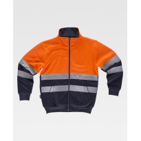 Sweat-shirt de travail à demi-zip haute visibilité C9037 - Workteam