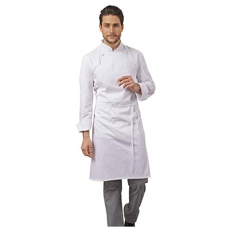 Tablier de chef avec bavette 100% coton Step...