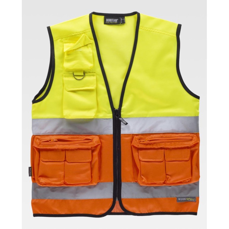 Gilet de travail bicolore haute visibilité à...