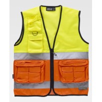 Gilet de travail bicolore haute visibilité à poches multiples C4046 - Workteam