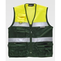 Gilet de travail style safari à poches multiples haute visibilité C4010 - Workteam