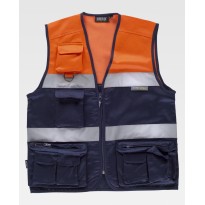 Gilet de travail style safari à poches multiples haute visibilité C4010 - Workteam