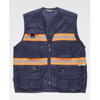 Gilet de travail Safari Multi-poches Haute Visibilité S3136 - Workteam
