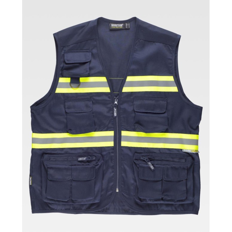 Gilet de travail Safari Multi-poches Haute...