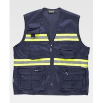 Gilet de travail Safari Multi-poches Haute Visibilité S3136 - Workteam