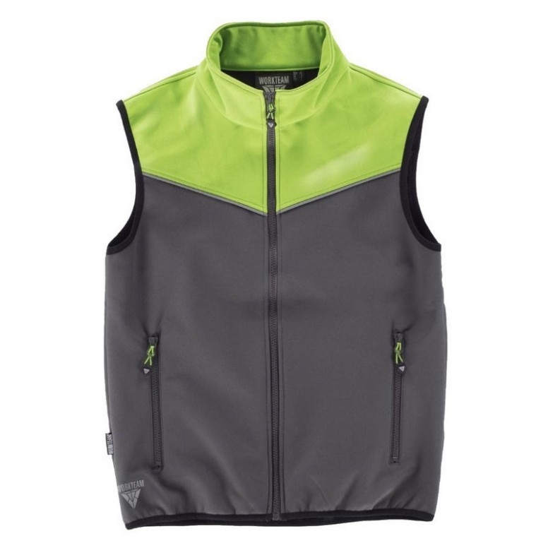 Gilet sportif Workshell à col montant combiné -...