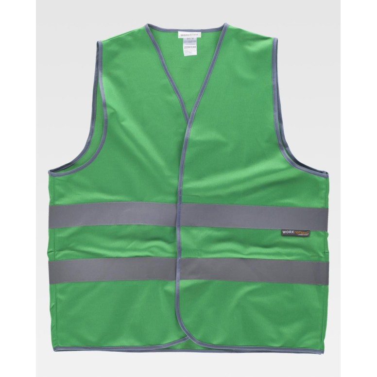 Gilet de travail à fermeture Velcro haute...