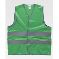 Gilet de travail à fermeture Velcro haute visibilité HVTT03 - Workteam