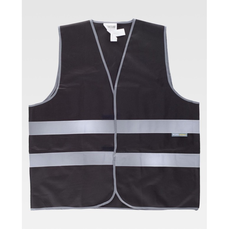 Gilet de travail à fermeture Velcro haute...