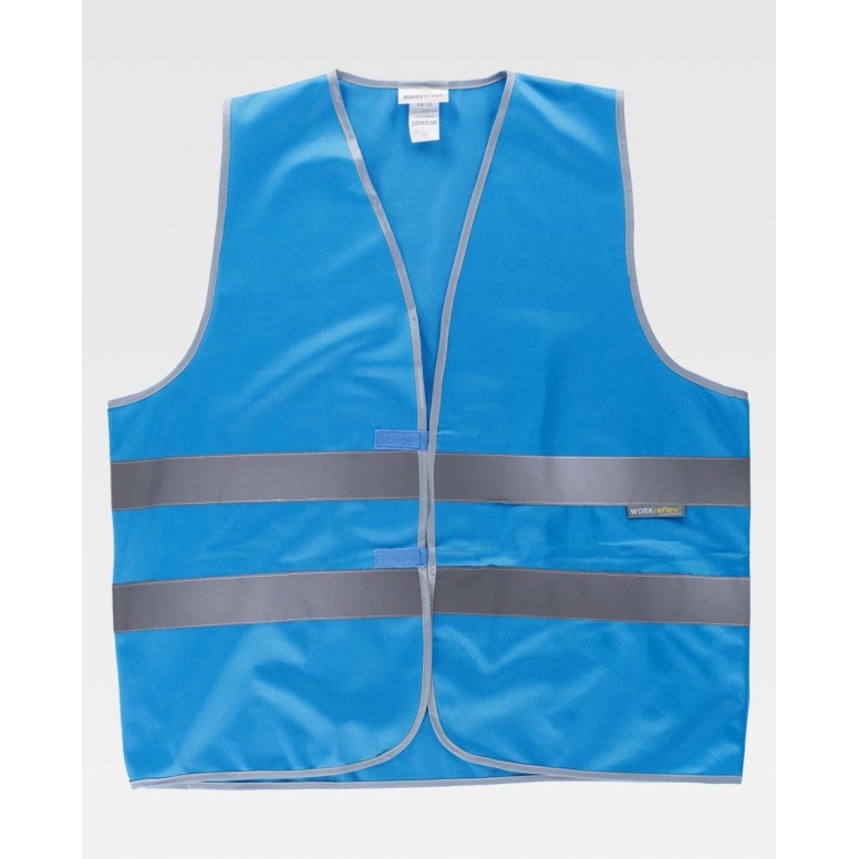 Gilet de travail à fermeture Velcro haute...
