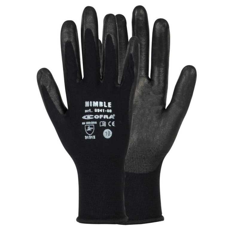 Gants de travail Cofra Nimble en polyuréthane...