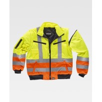 Veste de travail rembourrée bicolore haute visibilité...