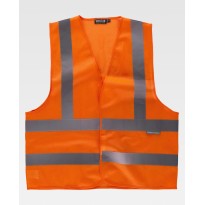 Gilet de travail à fermeture éclair avec bandes haute visibilité C3613 - Workteam