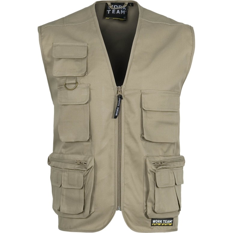 Gilet de travail estival à poches multiples -...