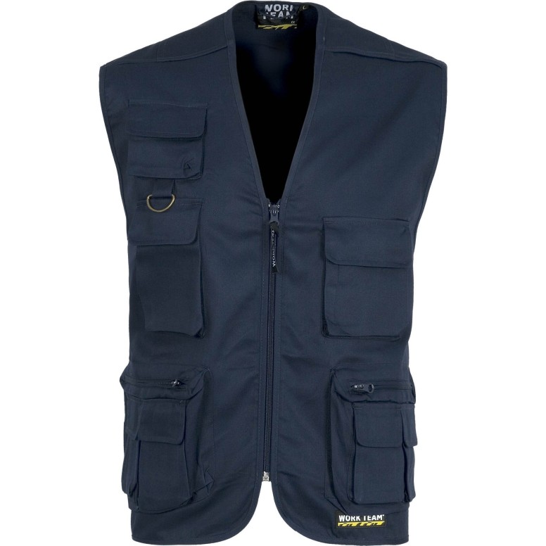 Gilet de travail estival à poches multiples -...