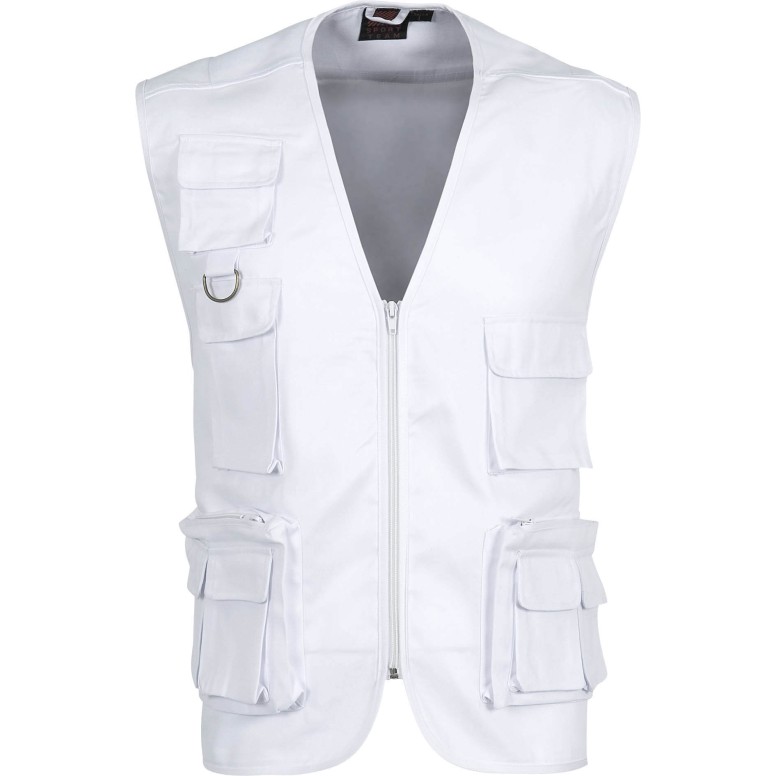 Gilet de travail estival à poches multiples -...