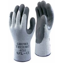 10 paires - Gants de travail thermiques d'hiver anti-froid Showa Thermo 451 sans couture en latex - Modèle thermique SH451