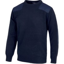 Pull à col rond en grosse maille avec renforts - Workteam