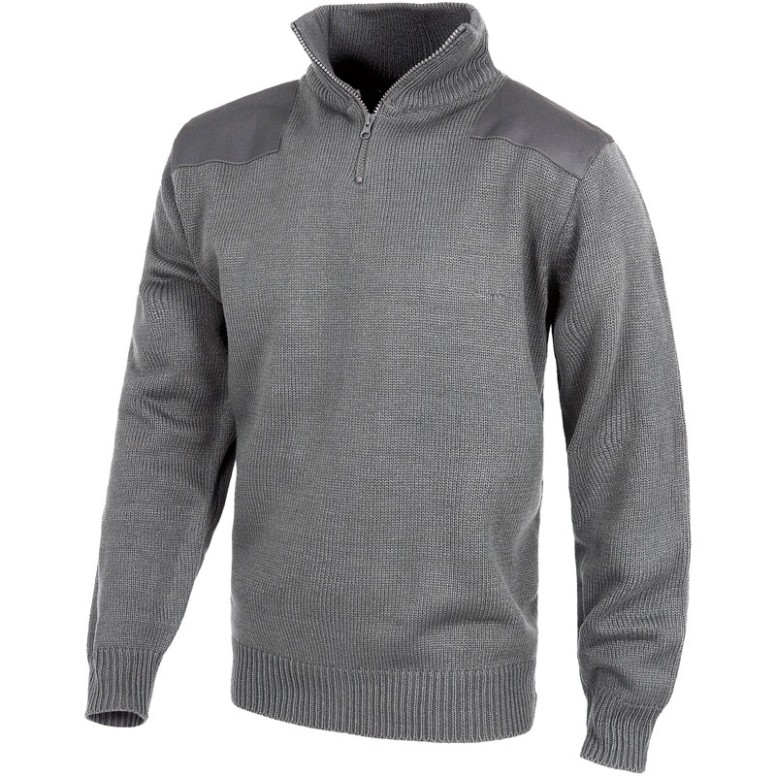 Pull sportif à col haut avec fermeture demi-zip...