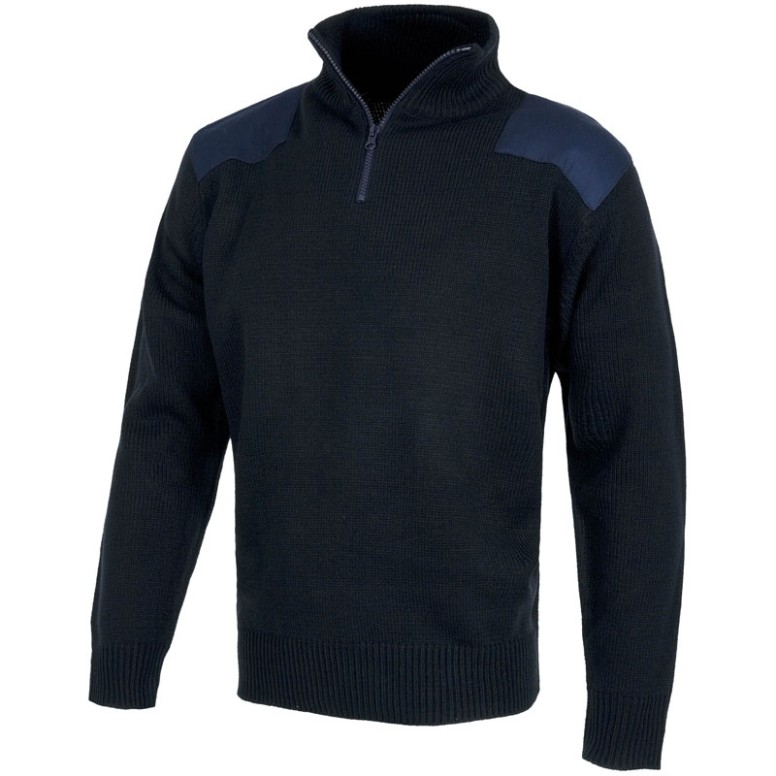 Pull sportif à col haut avec fermeture demi-zip...
