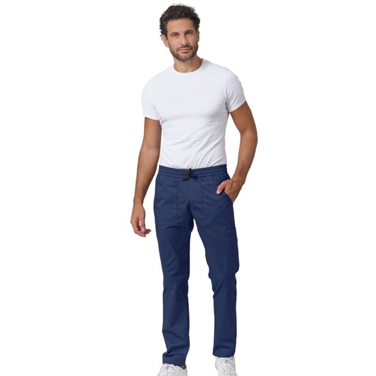 Pantalons unisex multipoche à taille élastique...