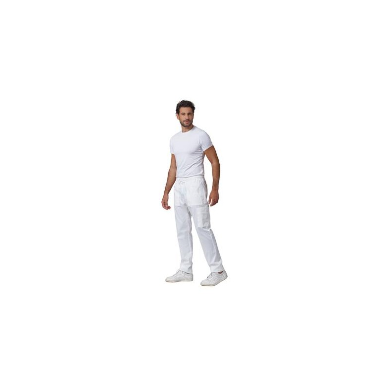 Pantalons unisex multipoche à taille élastique...