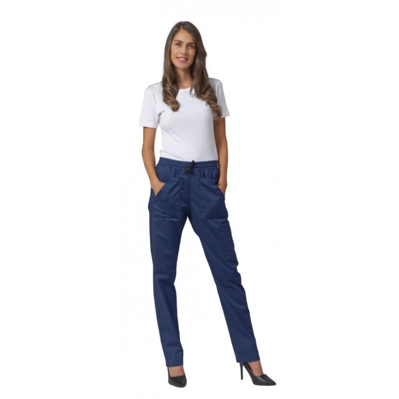 Pantalons unisex multipoche à taille élastique...