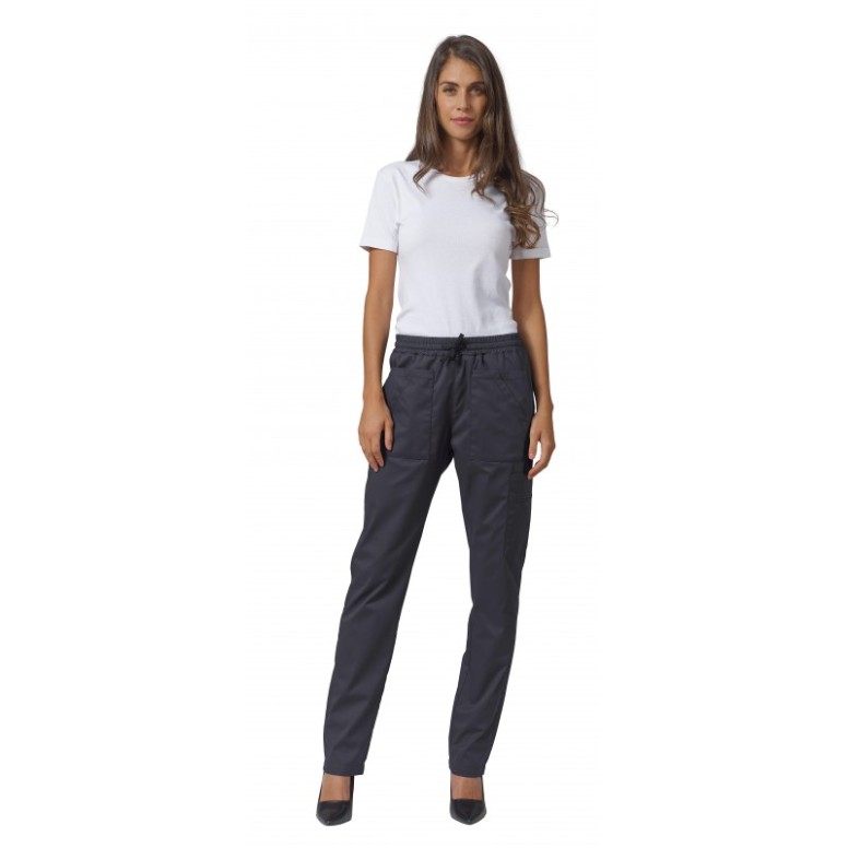 Pantalons unisex multipoche à taille élastique...