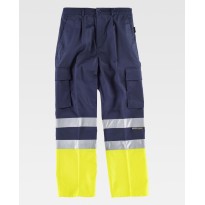 Pantalon de travail bicolore avec bandes haute visibilité C4014 - Workteam