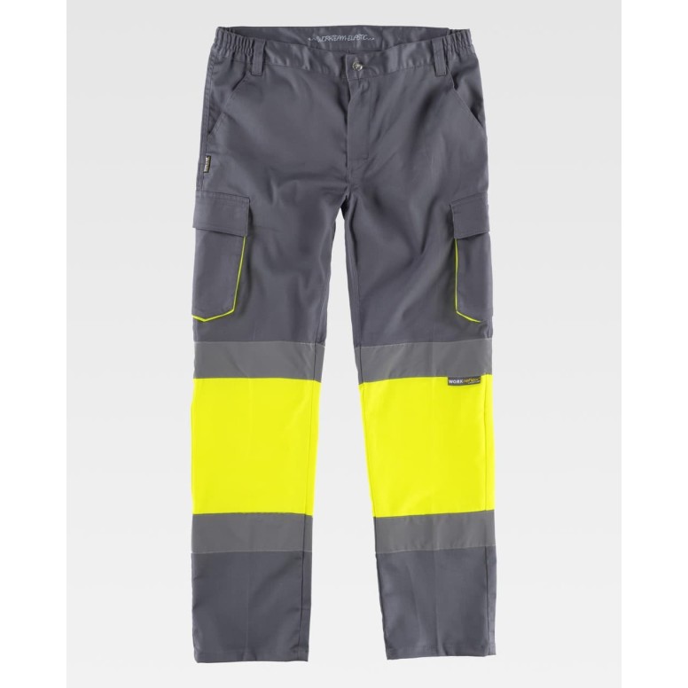 Pantalon de travail bicolore haute visibilité...