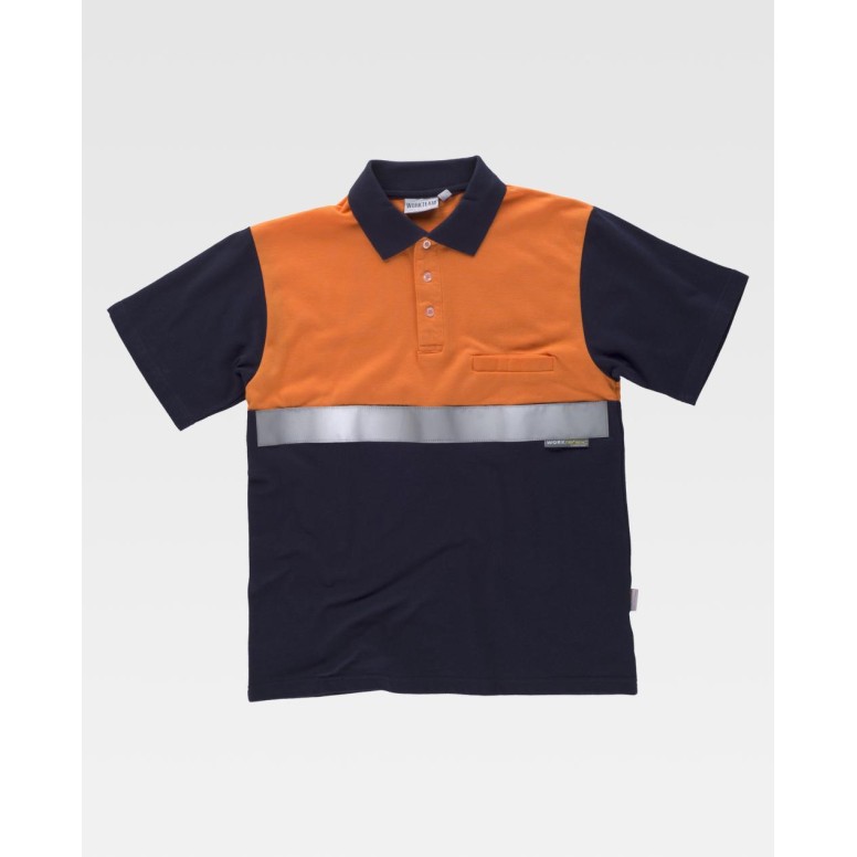 Polo de travail 100% coton haute visibilité...