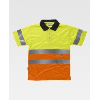 Polo de travail combinée à manches courtes haute visibilité C3866 - Workteam