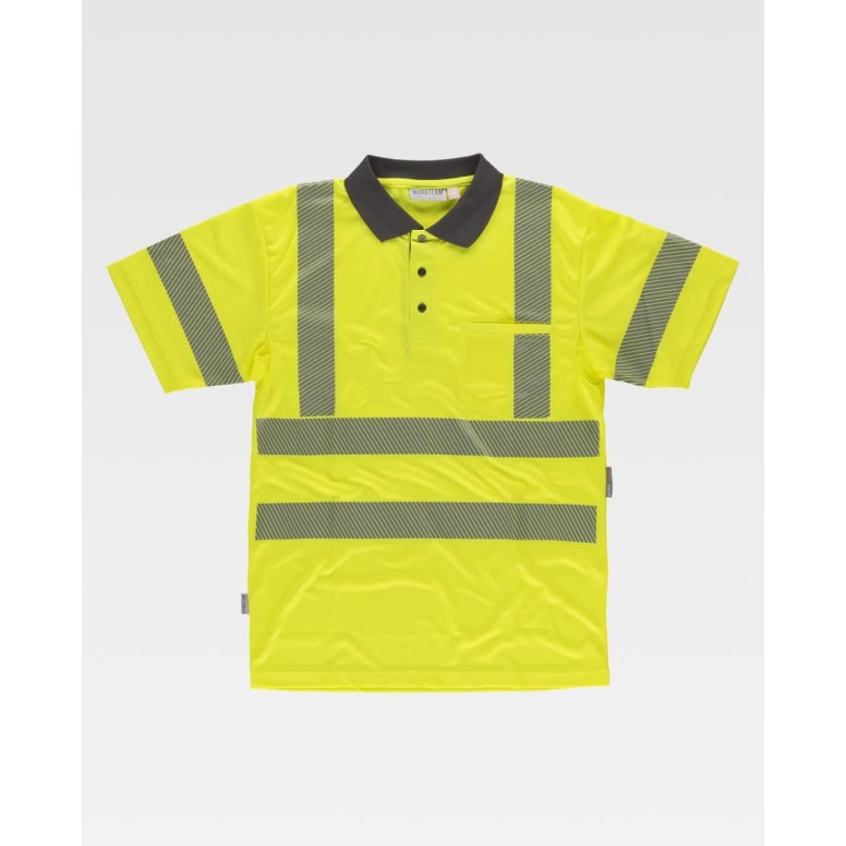 Polo de travail à manches courtes haute...