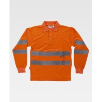 Polo de travail à manches longues haute visibilité C3833 - Workteam