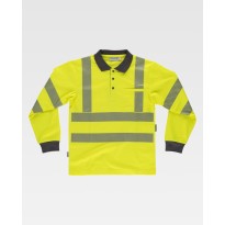 Polo de travail à manches longues haute visibilité C3883 - Workteam