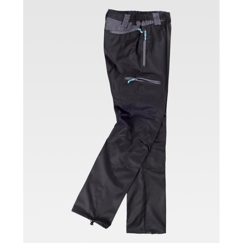 Pantalon de travail en viscose multi-poches...