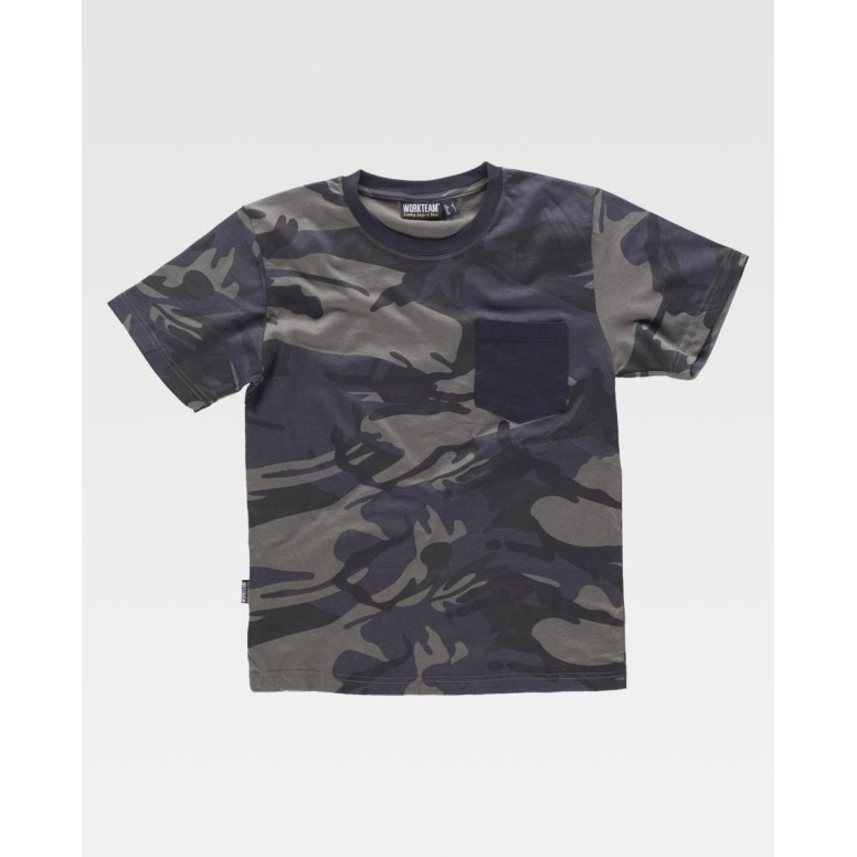 T-shirt de travail camouflage 100% coton S8520...