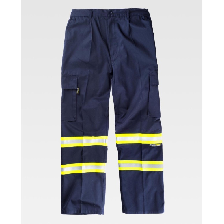 Pantalon de travail à poches multiples haute...