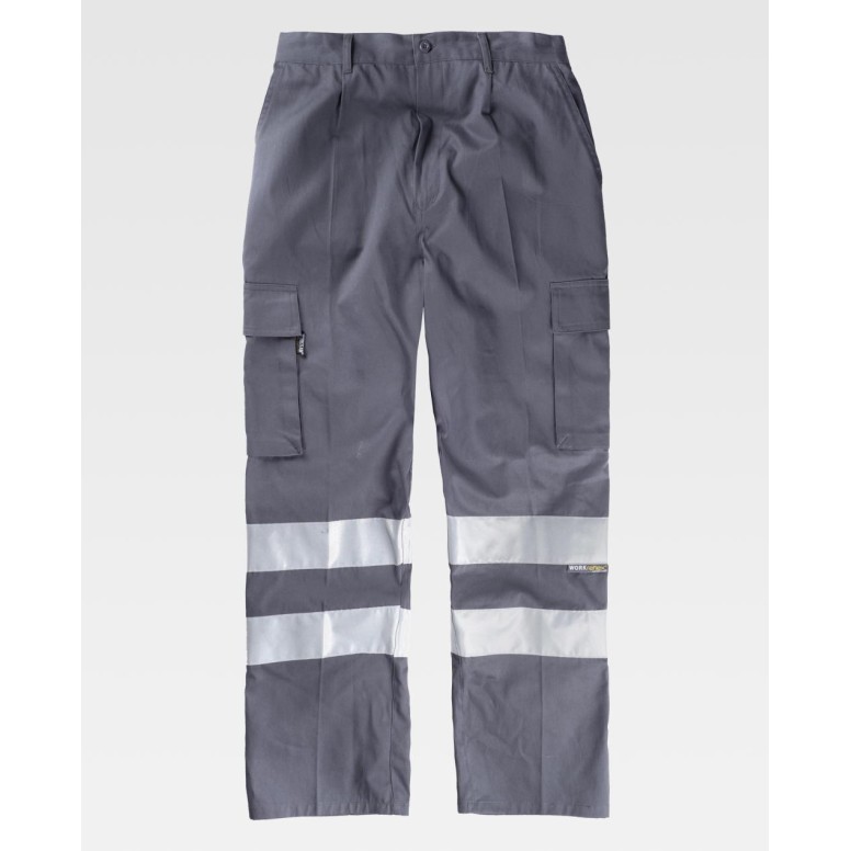 Pantalon de travail à poches multiples avec...