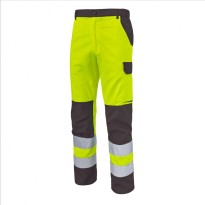 Pantalon de travail haute visibilité multipoches Molinel Fluopro FLUOPN72ASJ/MA
