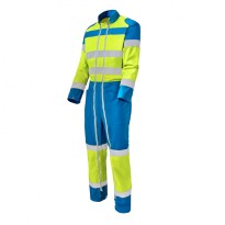 Combinaison de travail double fermeture éclair haute visibilité multipoches Molinel Fluopro Quick FLUOQK72ASJ/BU