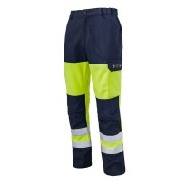 Pantalon genouillères de travail Multirisques Haute Visibilité Multipoches Molinel Roady Safeline SAFEPN88ASO/NA